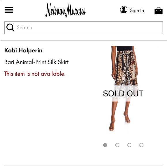 Kobi Halpern Bari Skirt Animal print, 100% Silk, XS - Picture 6 of 6